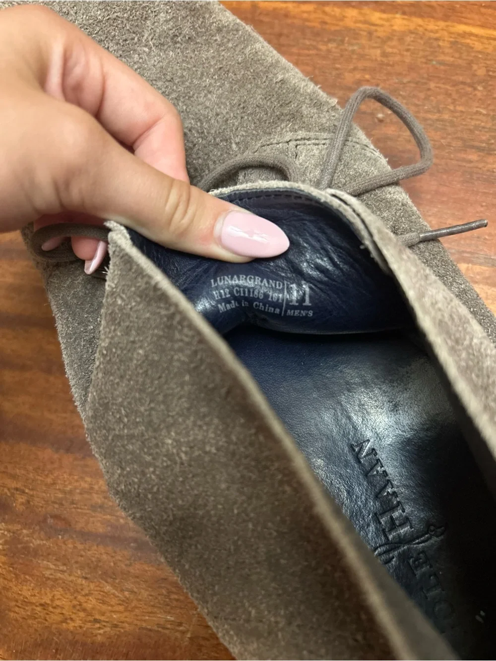 Cole Haan Men’s Suede Lace-Up Shoes in Brown and Navy